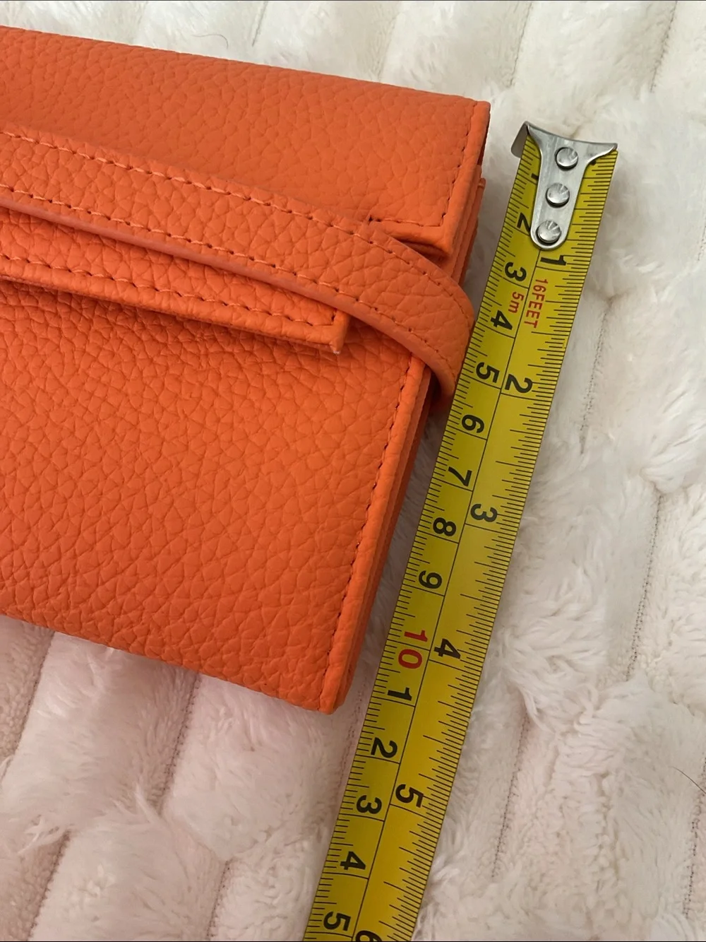 Orange 🍊 Wallet Clutch with Gold Hardware